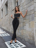 Pantaloni a vita alta con bottoni