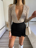 Body gold con paillettes
