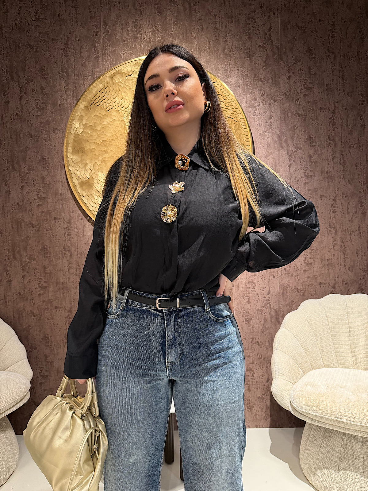 Jeans urban con cinturina