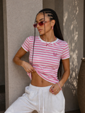 Maglia a righe con cuore