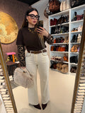 Maglione maniche maculato