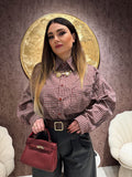 Camicia over a quadri spalle bombate
