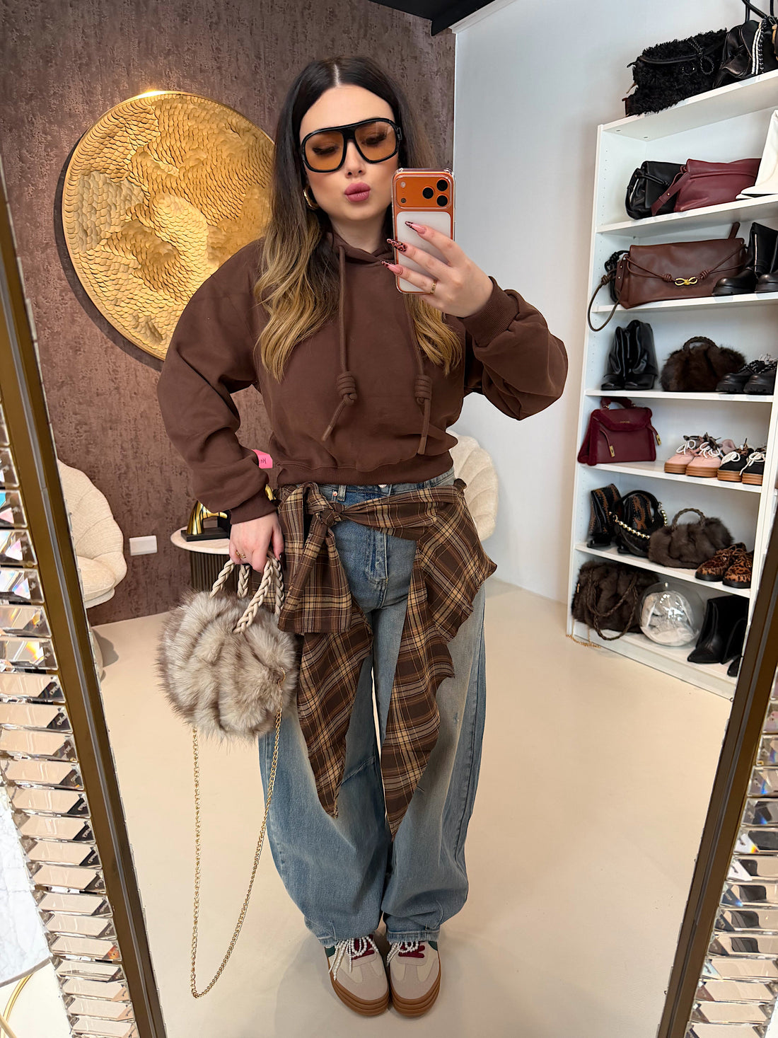Jeans con cintura a bandana