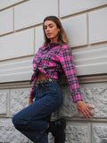 Camicia check Fuxia