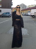 Gonna in pizzo nera