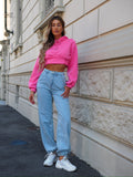 Jeans boy-friend con elastico