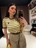 Maglia Knit Stripes Heart