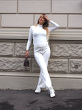 Completo basic maglia e pantalone bianco