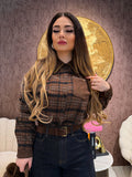 Camicia Rockwood a Quadri con Borchie