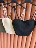 Top con coppe e strass