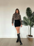 Bomber con paillettes animalier