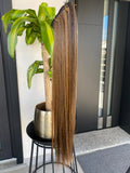 Extension 7 clip liscia castano con meches