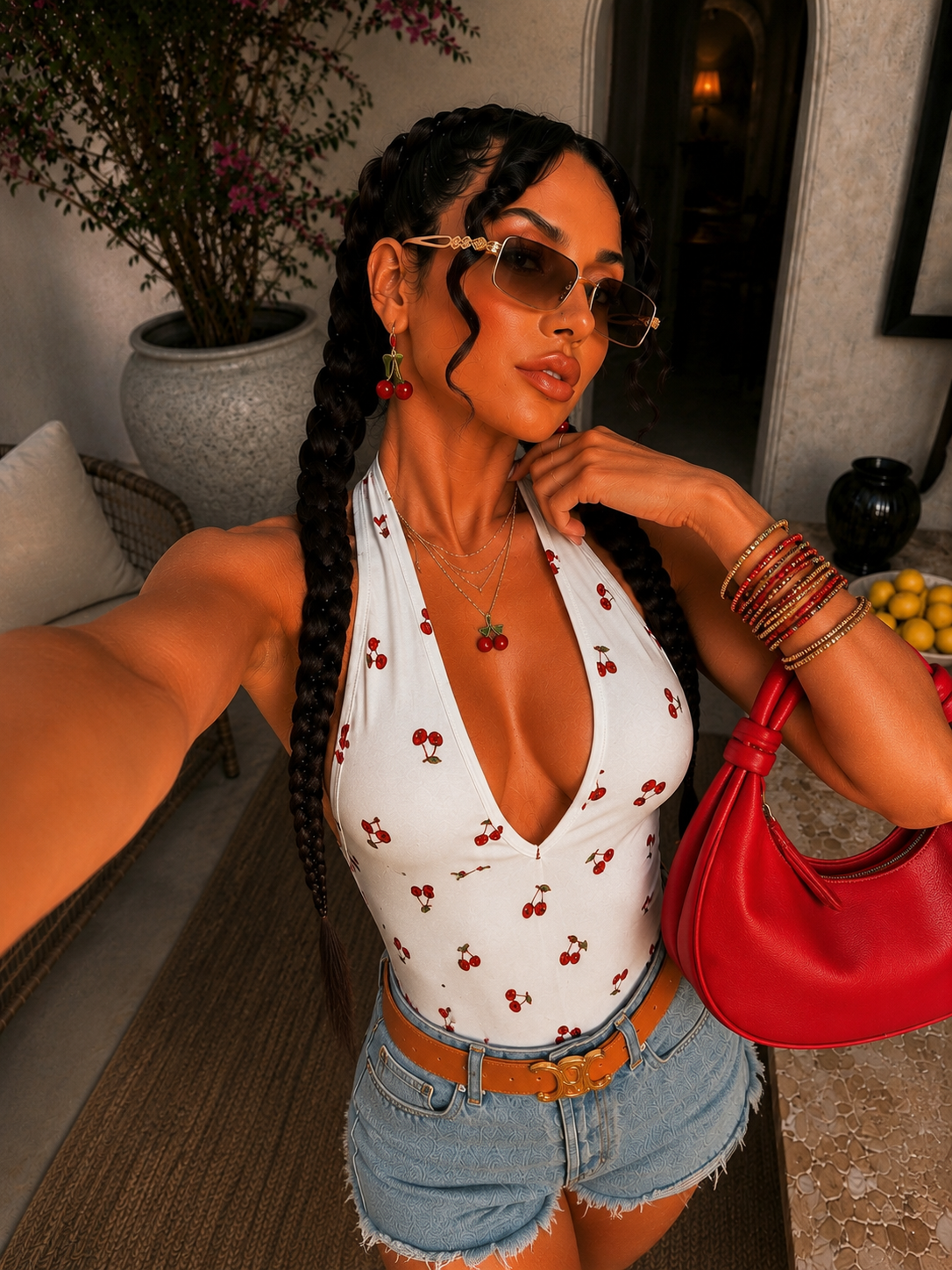 Top Halter Summer Print