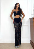 Completo top e pantalone in pizzo