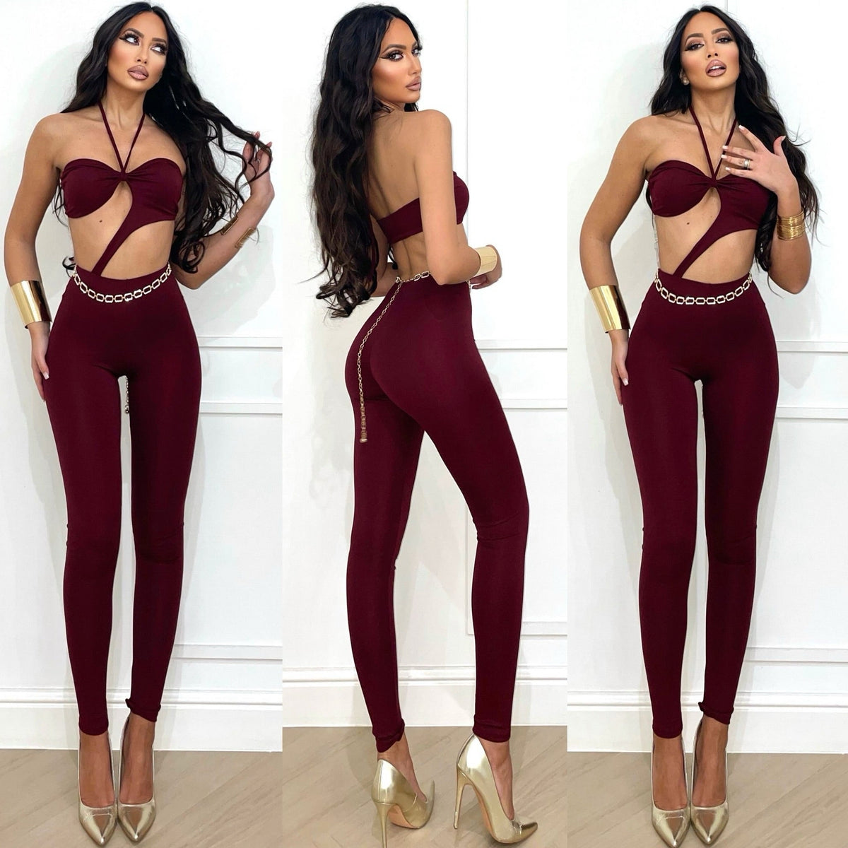 Tuta a fascia con S bordeaux