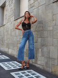 Body nero in pizzo
