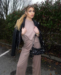Giacca in ecopelle oversize nera