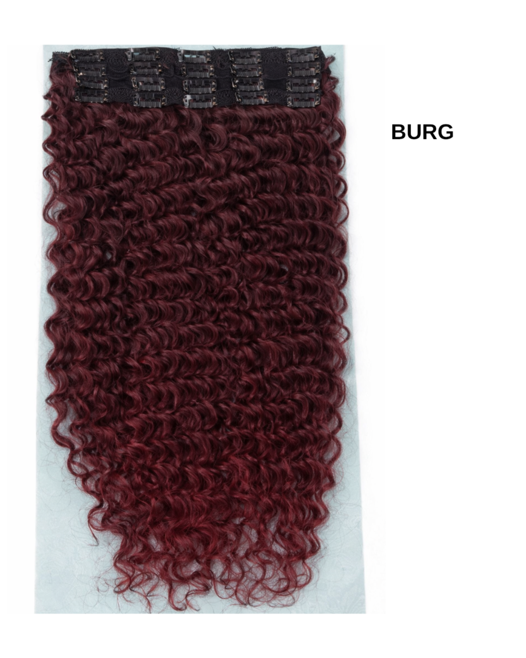 7 fasce Ricce con clip vari colori
