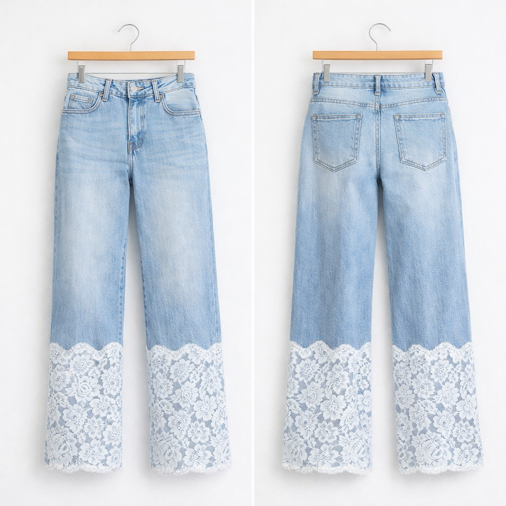 Jeans Bloom con pizzo