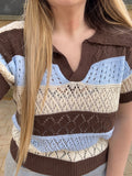 Maglia traforata Brown