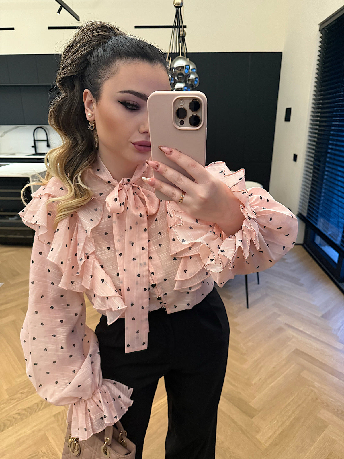Camicia con cuoricini