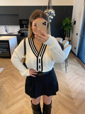 Maglione/ cardigan bianco nero con bottoni