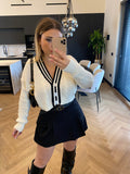 Maglione/ cardigan bianco nero con bottoni