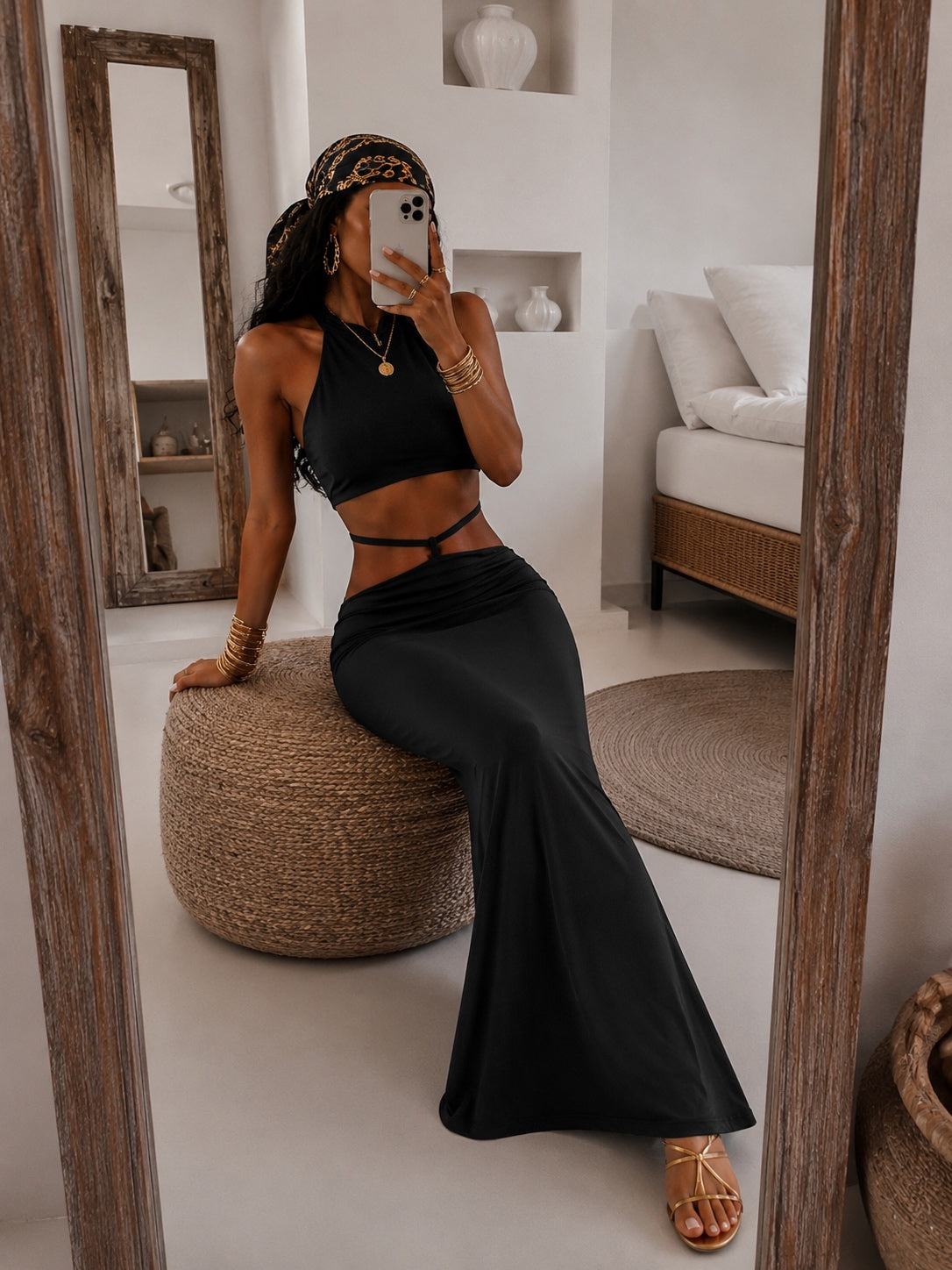 Completo Gonna e Top in Pizzo