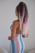 Coda #T-PINK riccia con Coulisse Rosa Degradè