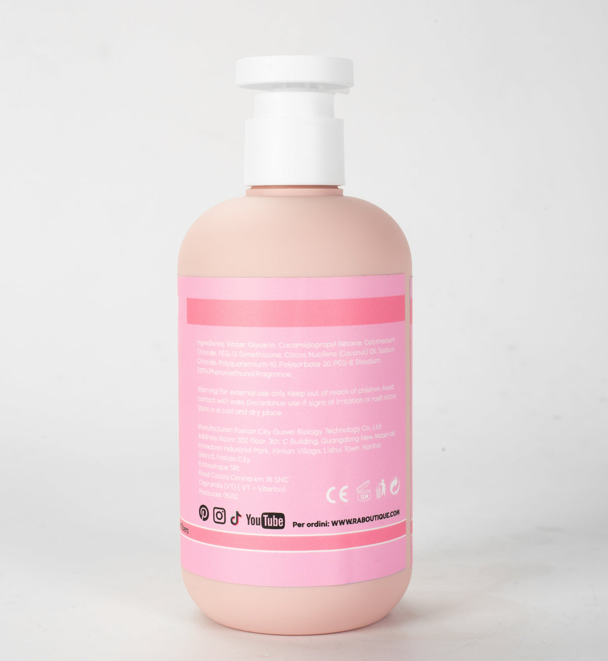 Shampoo per capelli in termofibra