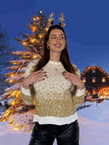 Maglione soft gold lurex fiocco di neve