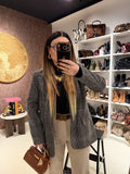 Blazer pied de poule nero beige