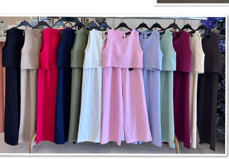 Completo top e pantalone menta