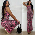 Tuta animalier fuxia push up