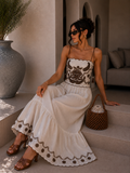Abito lungo boho chic ricamato