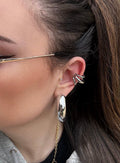 Ear cuff tre anelli argento