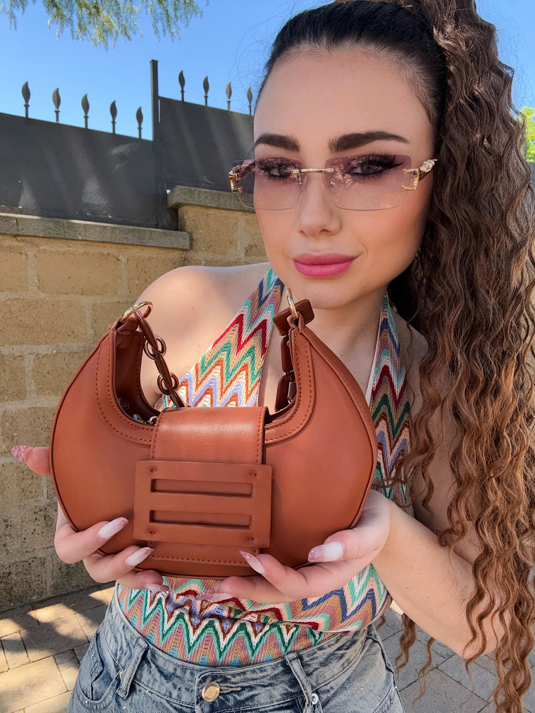 Borsa a mano con catena
