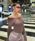 Maglione rosa antico con zip