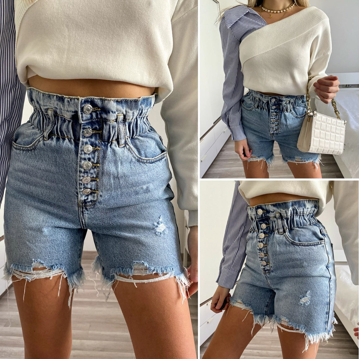 Short a caramella sfrangiato