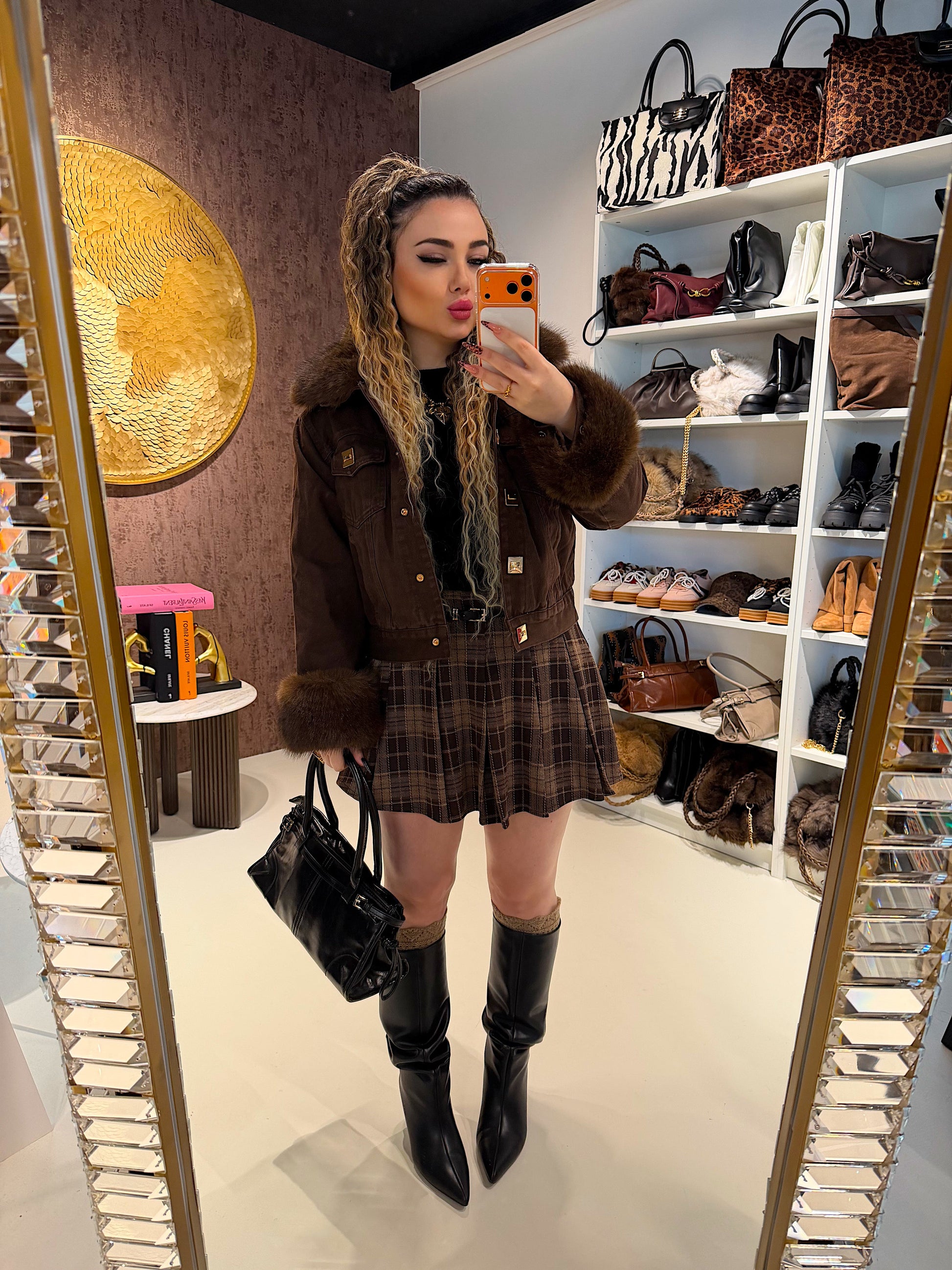 Giacca Denim Luxury Fur