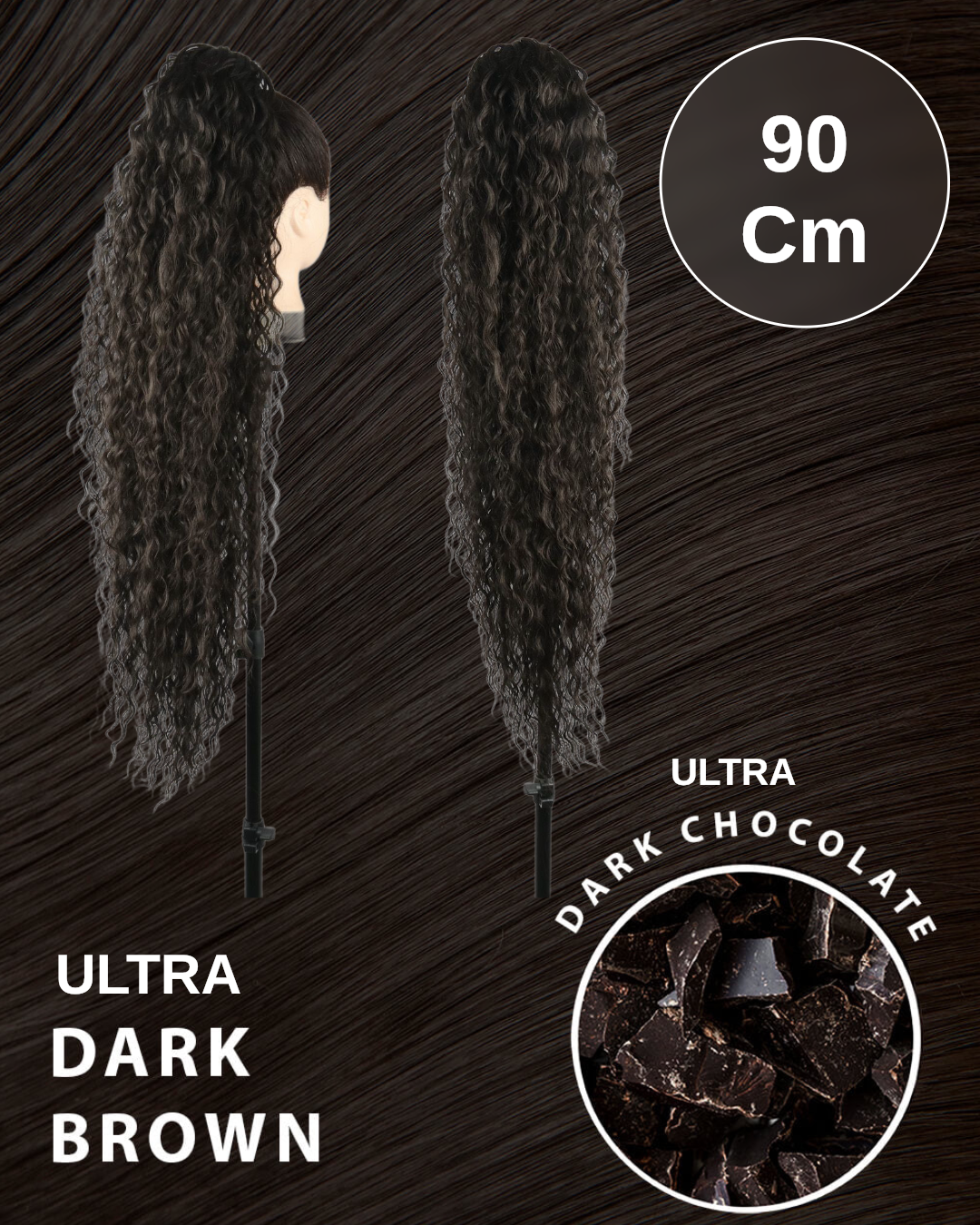 Coda extra long 90cm Riccia con Coulisse vari colori
