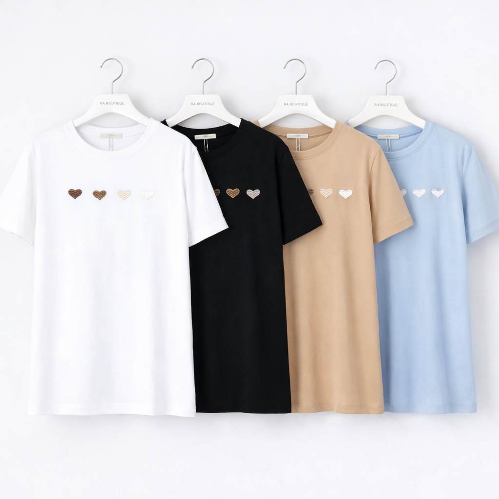 T-shirt Cuori Minimal