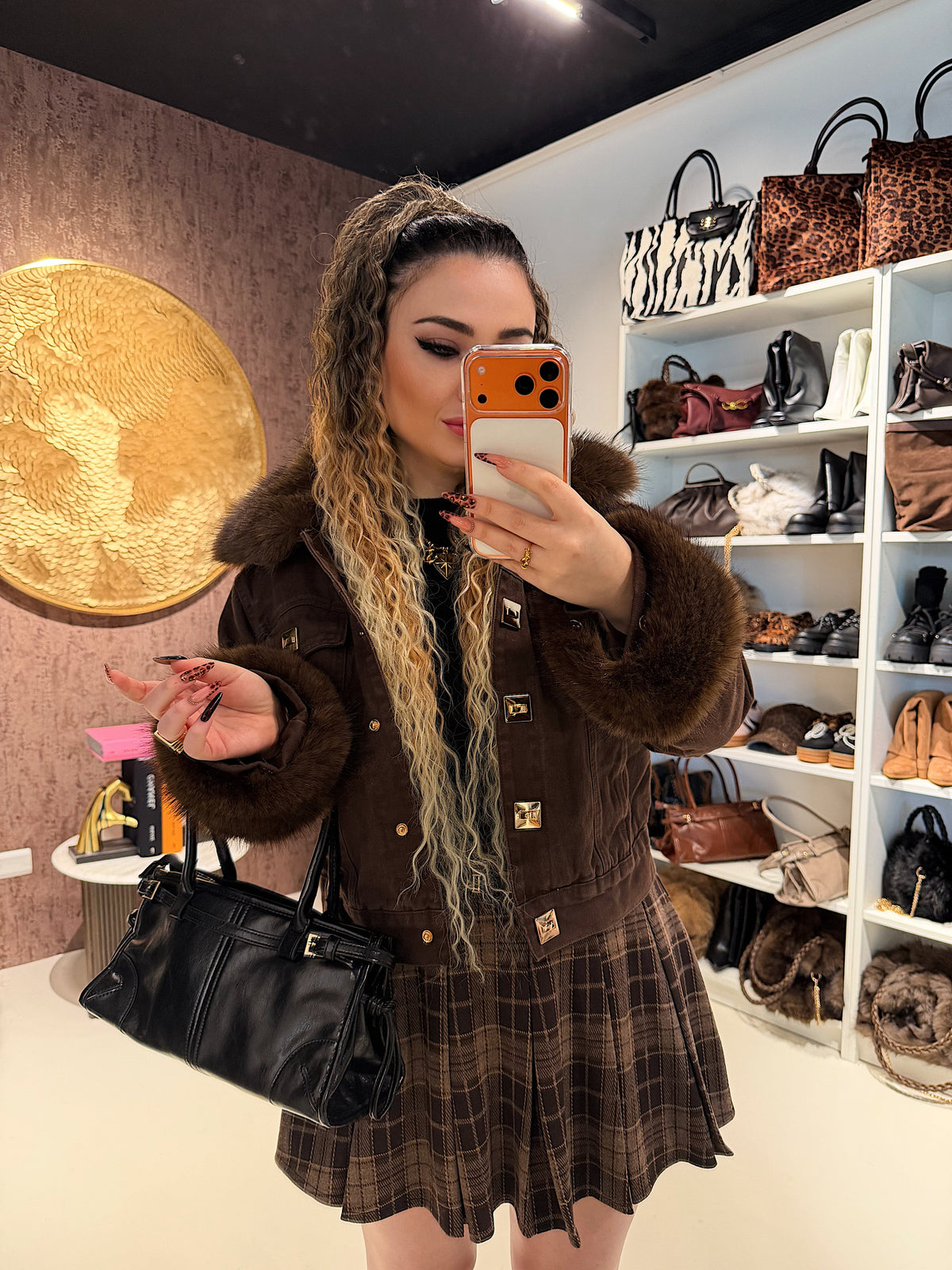 Giacca Denim Luxury Fur