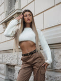 Maglione panna bordino oro