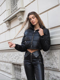 Piumino bomber nero