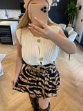 Gilet bianco bottoni oro