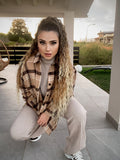 Giaccone in tweed Camel