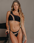 Bikini con trasparenze  nero
