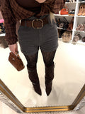 Short in panno con cintura