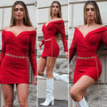 Abito rosso scollo a cuore